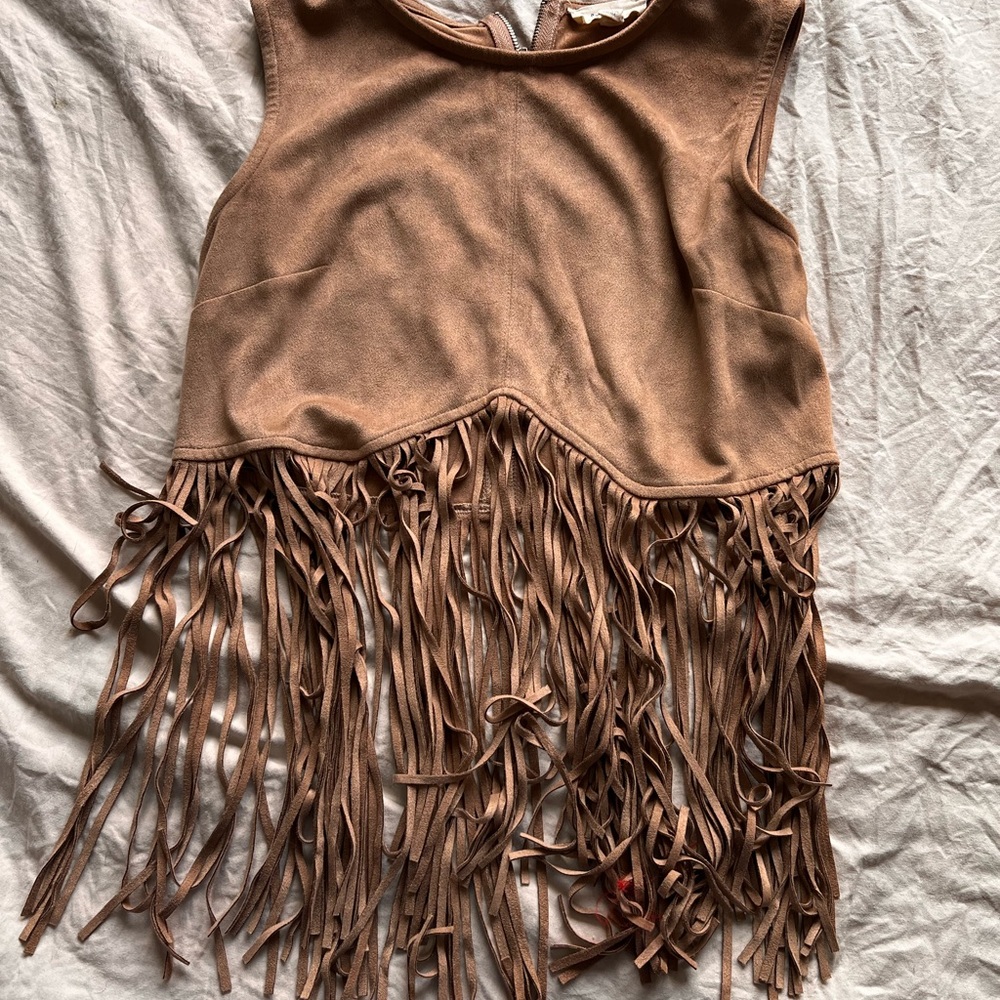 Western zip up tank top